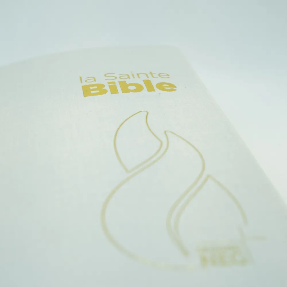 Bible Segond NEG compacte - couverture souple toilée blanche nacrée, tranches or