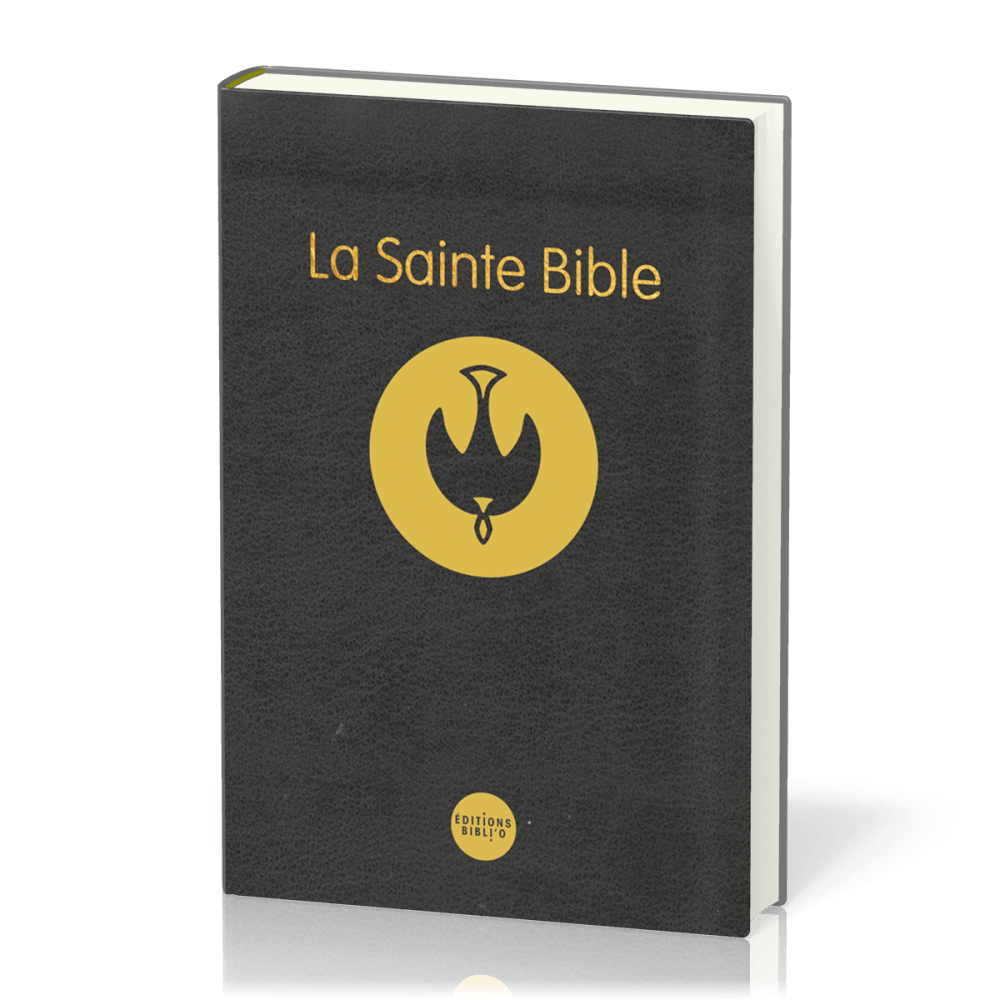 Bible à la Colombe Segond 1978, noire - semi-rigide, tranches or