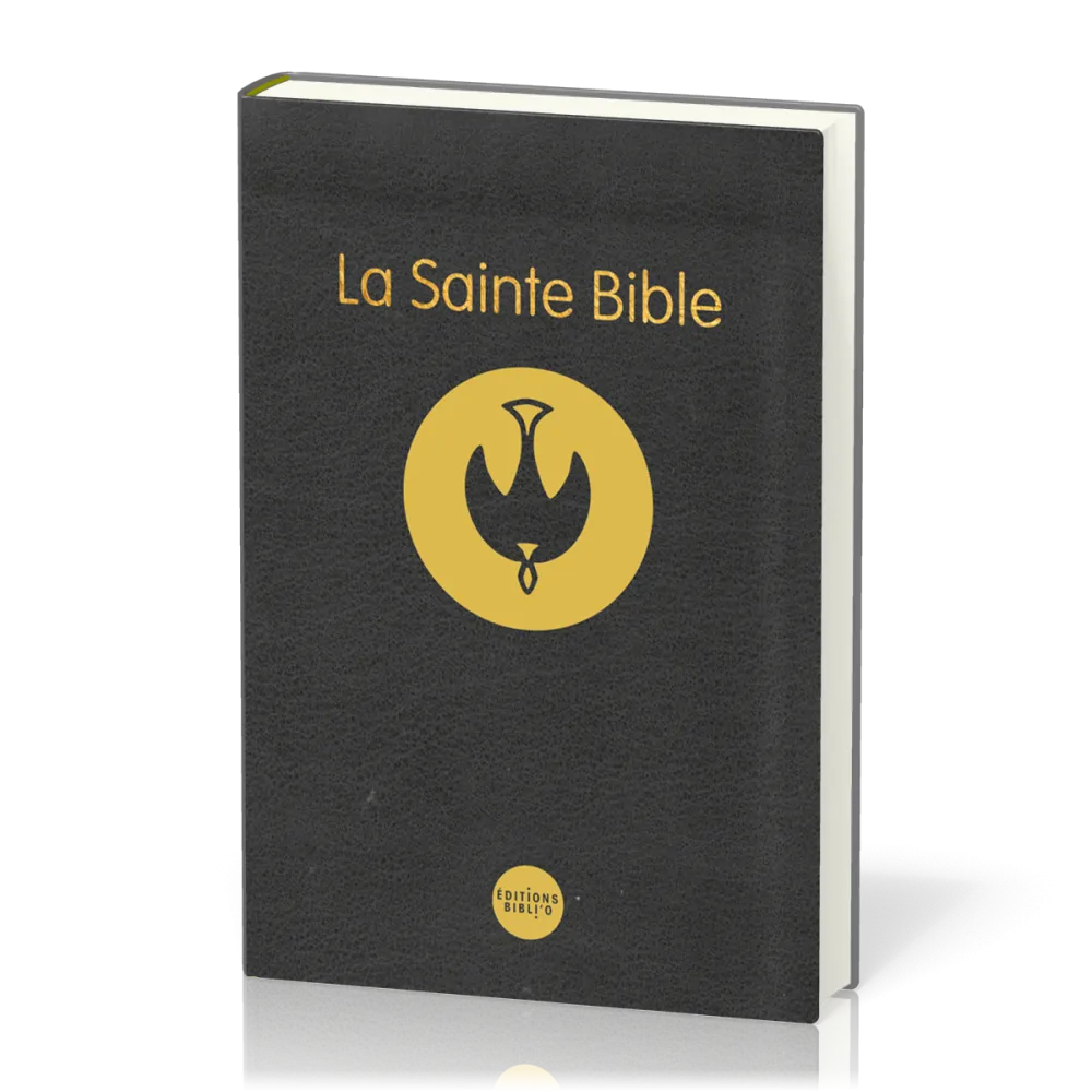 Bible à la Colombe Segond 1978, noire - semi-rigide, tranches or