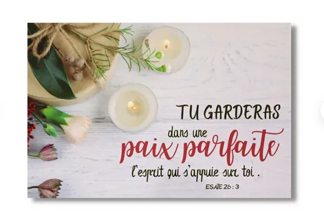 Tableau aluminium "Tu garderas dans une paix parfaite…" Esaïe 26.3 - Moyen modèle