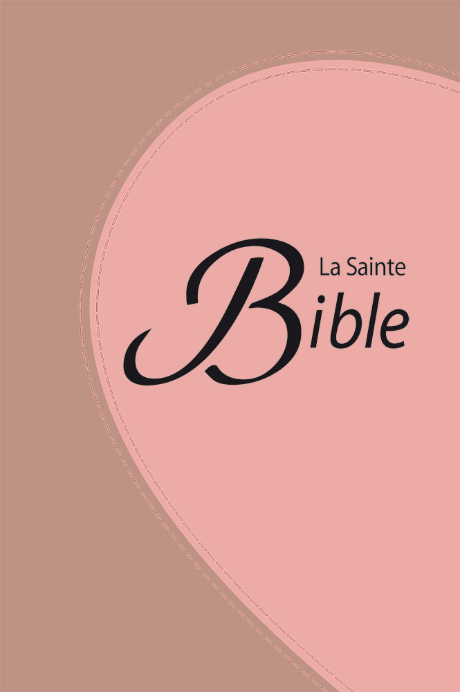 Bible Segond 1910, de poche, duo saumon rose - couverture souple, avec zipper, tranche or, signet