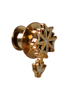Pin's Croix Huguenote doré émail