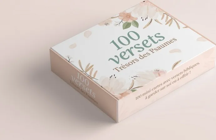 Coffret de 100 mini-cartes - 100 versets - Trésors des Psaumes