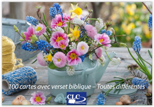 100 cartes avec verset biblique - Jardins