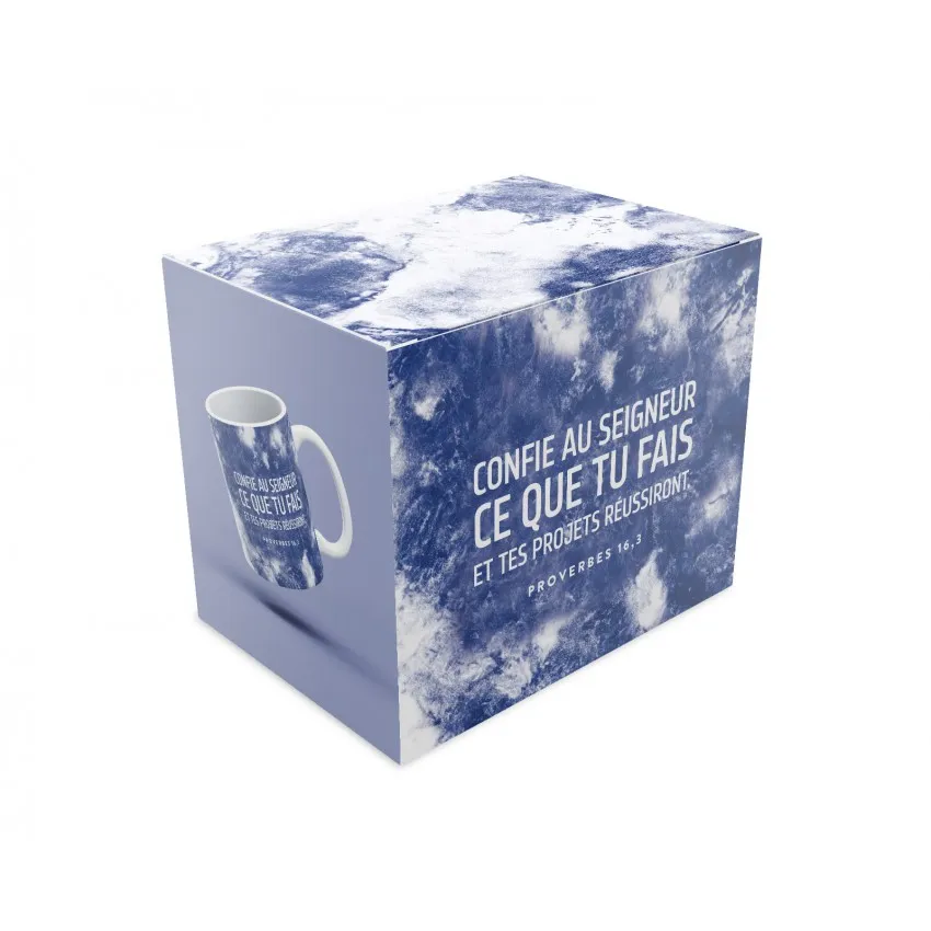 Mug marbré « Confie au Seigneur... » Pro. 16.3