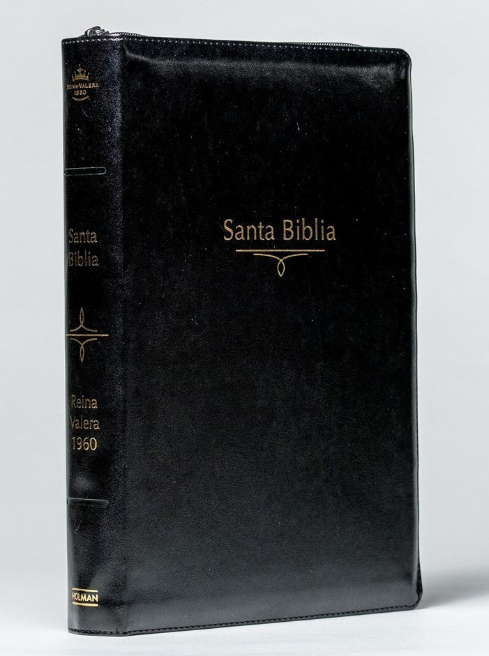 Espagnol, Bible Reina Valera 1960, très grands caractères, noire, fermeture éclair et onglets