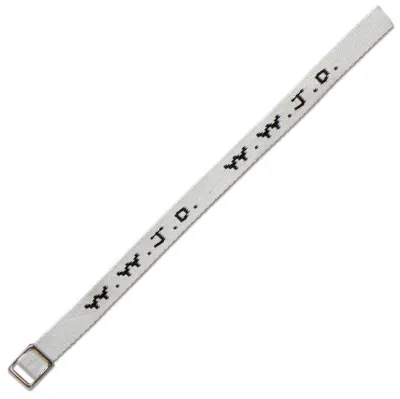 Bracelet WWJD blanc - What Would Jesus Do ?