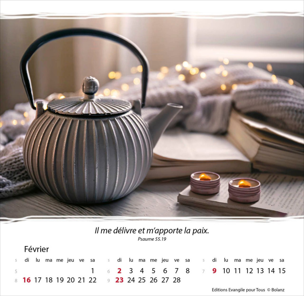 Vivre, avec méditations - Calendrier cartes postales, de table