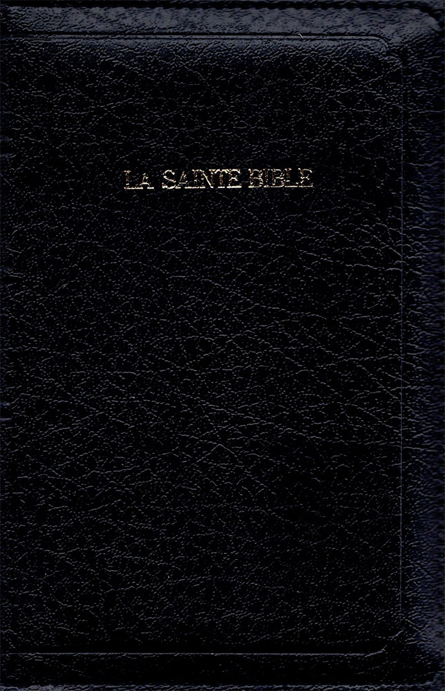 Bible Segond 1910, compacte, similicuir bleu marine, fermeture éclair - 1 ruban marque-pages