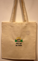 Tote-bag "Dieu est ma force" montagne - brodé