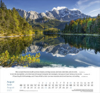 Calendrier Montagnes trilingue: allemand, français, anglais - Mural