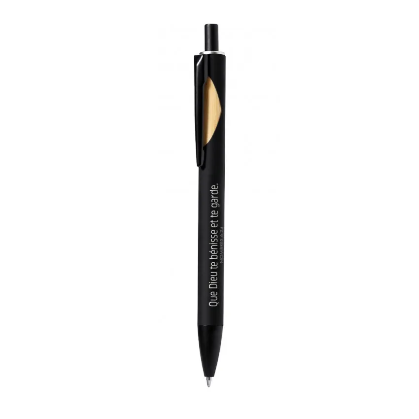 Stylo bambou et aluminium - argent, rouge, bleu, vert