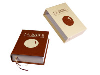 Bible, Traduction Officielle Liturgique, petit format - Couverture cuir marron, sous étui