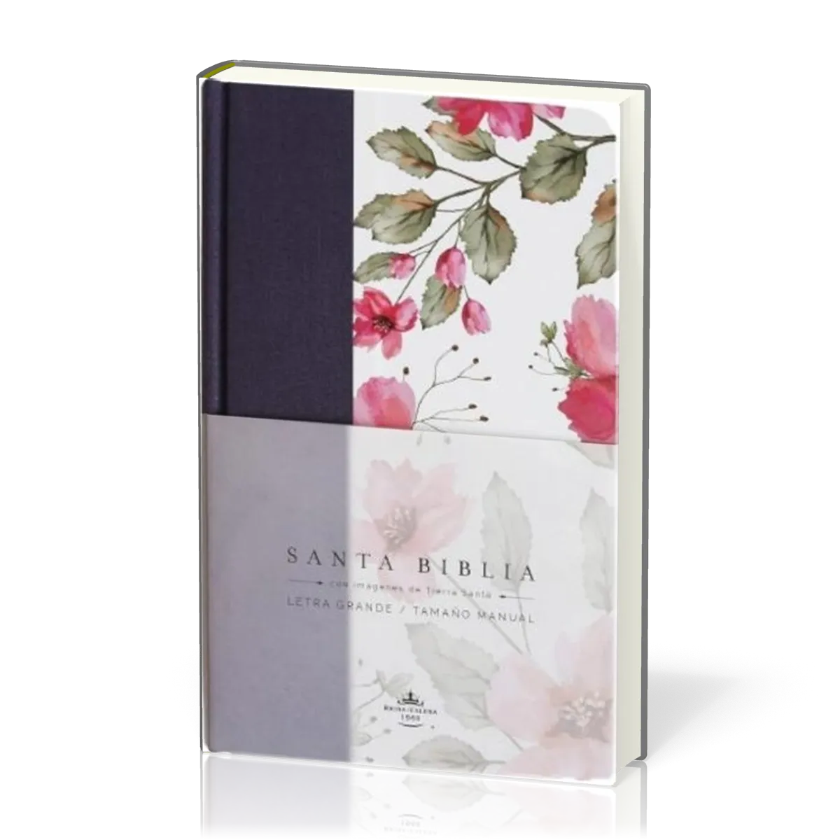 Espagnol, Bible Reina Valera 1960, gros caractères - couverture rigide en toile violette avec...