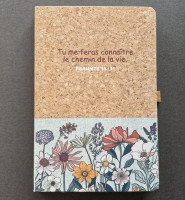 Carnet de notes Psaumes 16.11 - A5 liège et toile