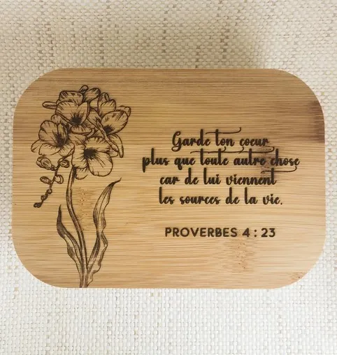 Lunch Box Proverbes 4.23 - Bambou et inox