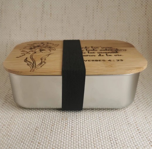 Lunch Box Proverbes 4.23 - Bambou et inox
