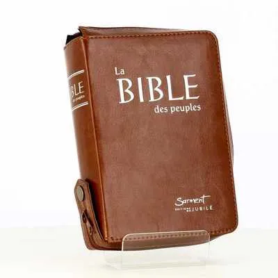 Bible des peuples (La) - Format de poche, couverture simili cuir brun, fermeture éclair