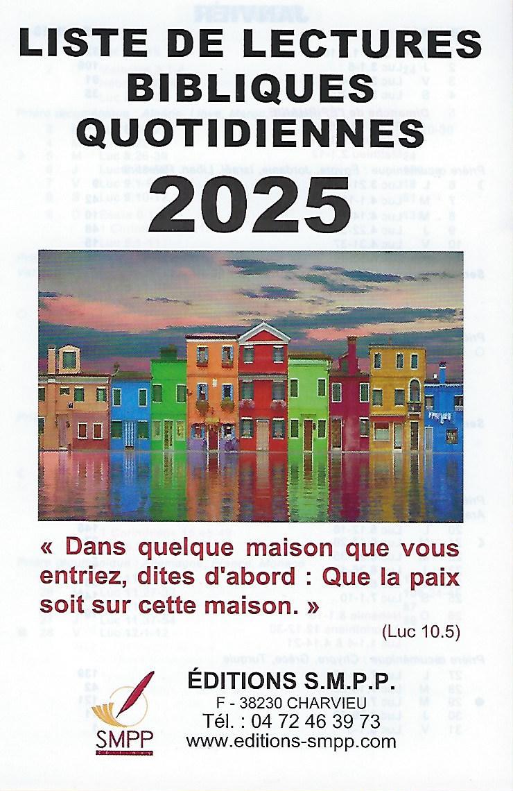 Liste de lectures bibliques 2026