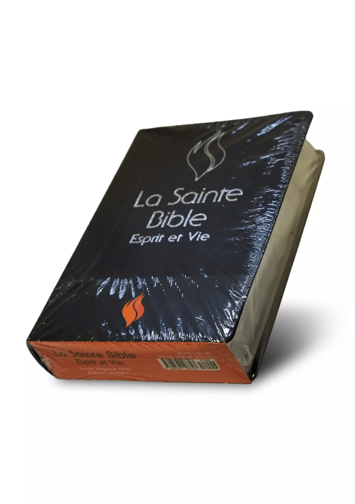 Bible Segond 1910 Esprit et Vie - simili cuir souple noir, tranche argent