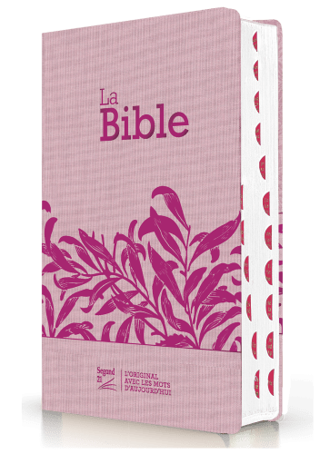 Bible Segond 21 compacte (Premium Style) - couverture souple, toile rose avec paillettes et onglets