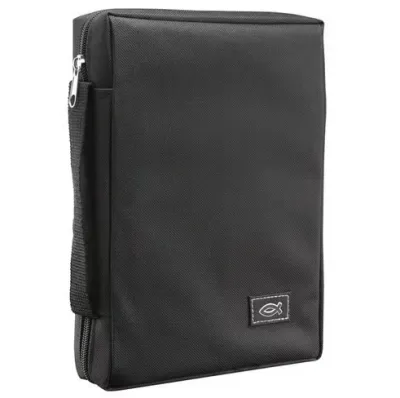 Pochette tissu noir avec Ichthus XS - Taille XS