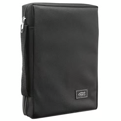 Pochette tissu noir avec Ichthus XS - Taille XS