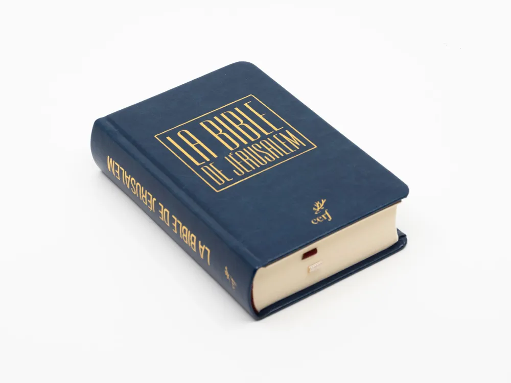 Bible de Jérusalem, de poche, reliée similicuir bleue