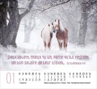 Rencontres - Mini calendrier de table