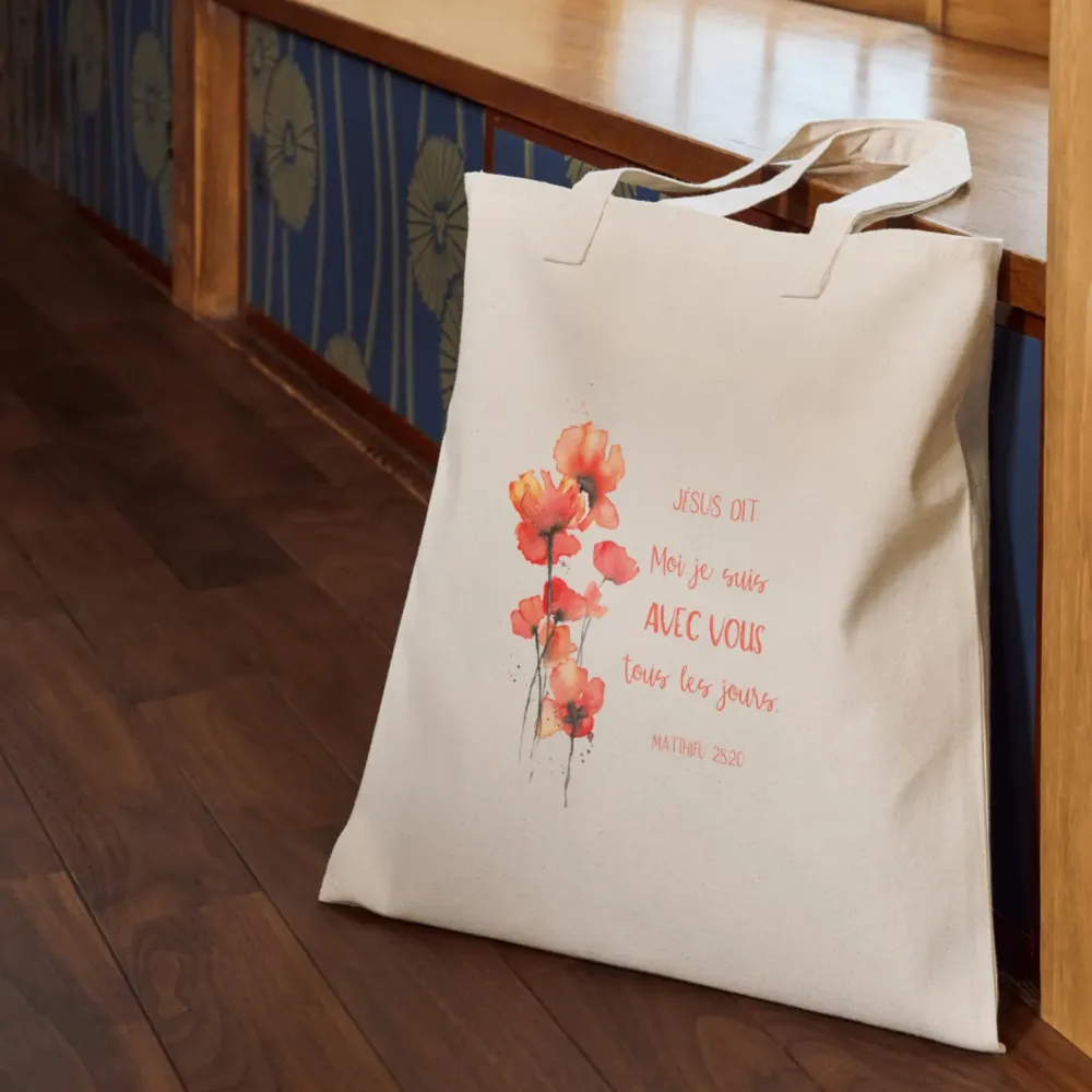 Tote bag « Je suis avec vous […] » - Mt 28.20
