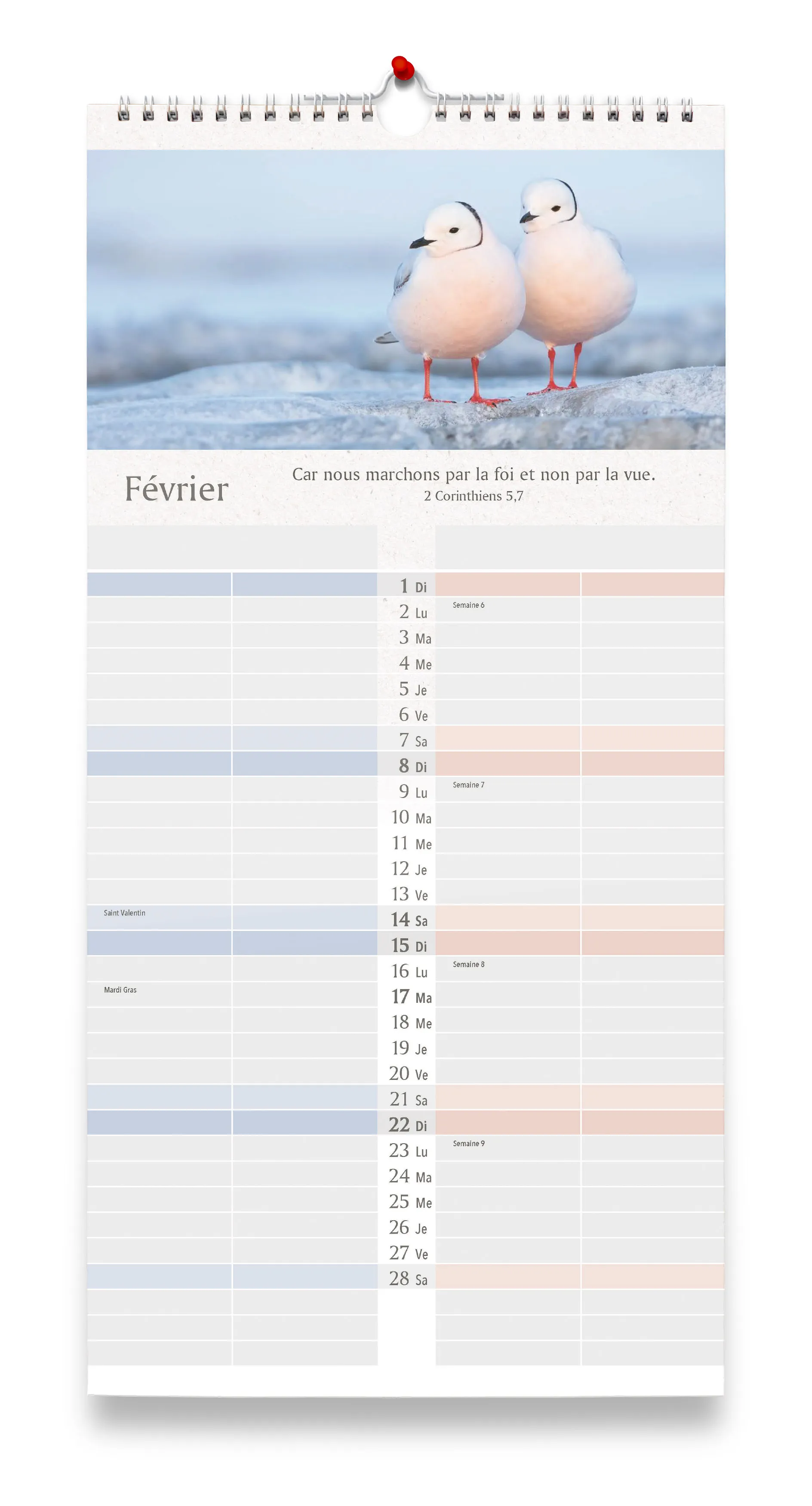 Duo - calendrier vertical