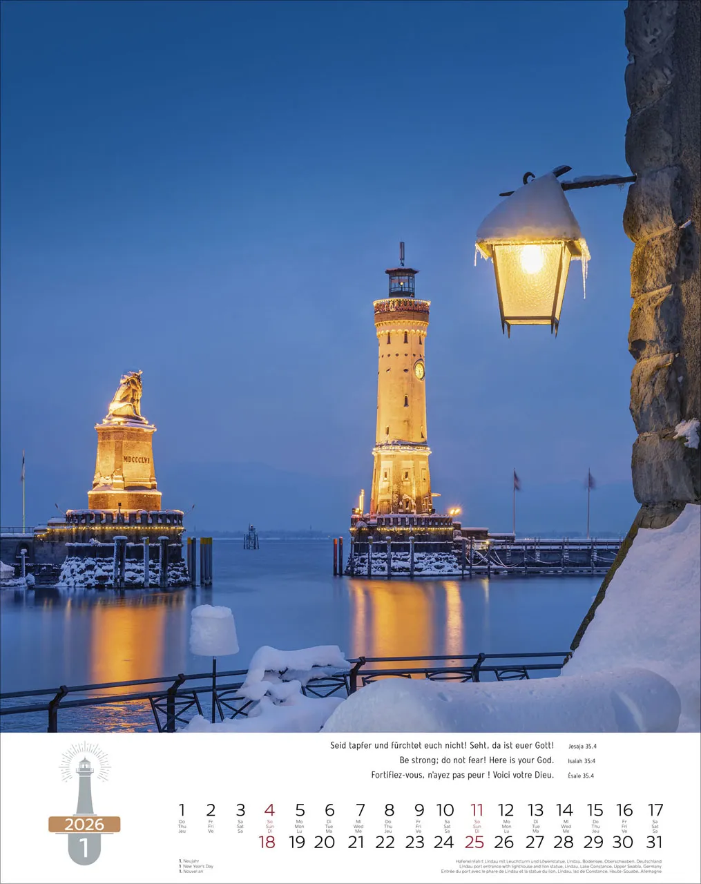Calendrier Phares, Leuchttürme, Lighthouses - trilingue allemand, français, anglais - Super...