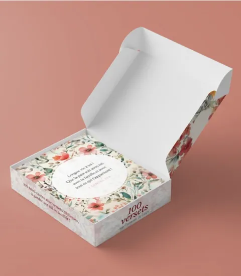 Coffret de 100 mini-cartes - 100 versets sur l'amour de Dieu