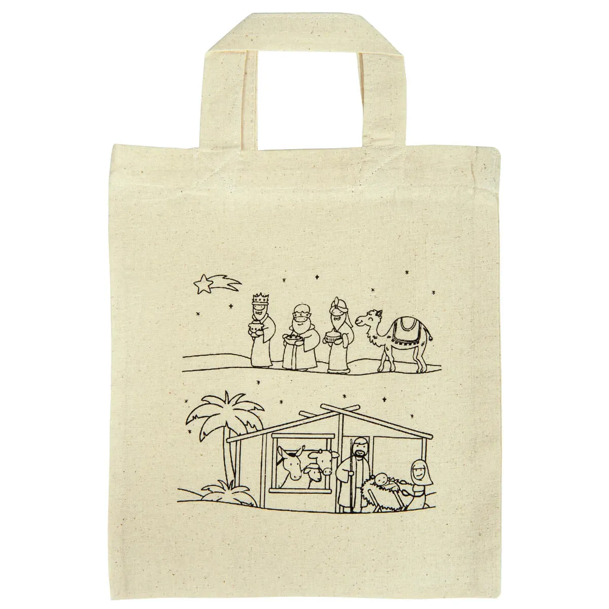 Sac à colorier en coton "Nativité" - pour enfants