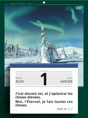 Paix vous soit [mural] calendrier éphéméride à effeuiller