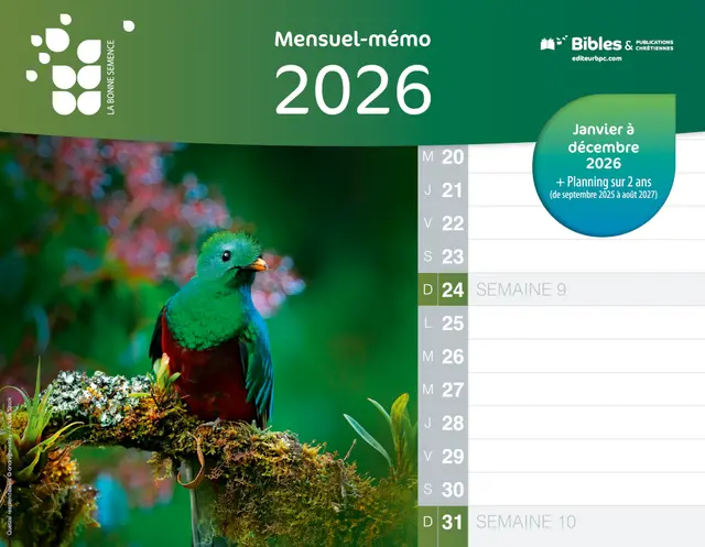 Bonne Semence calendrier (La) - Mensuel-mémo