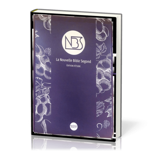 Bible d'étude NBS - grand format, similicuir prune, étui souple
