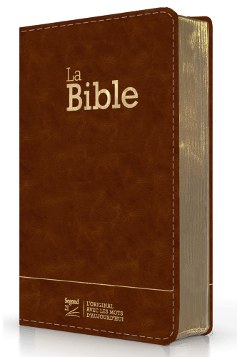 Bible Segond 21 compacte (Premium Style) - couverture souple, cuir brun, avec tranches dorées