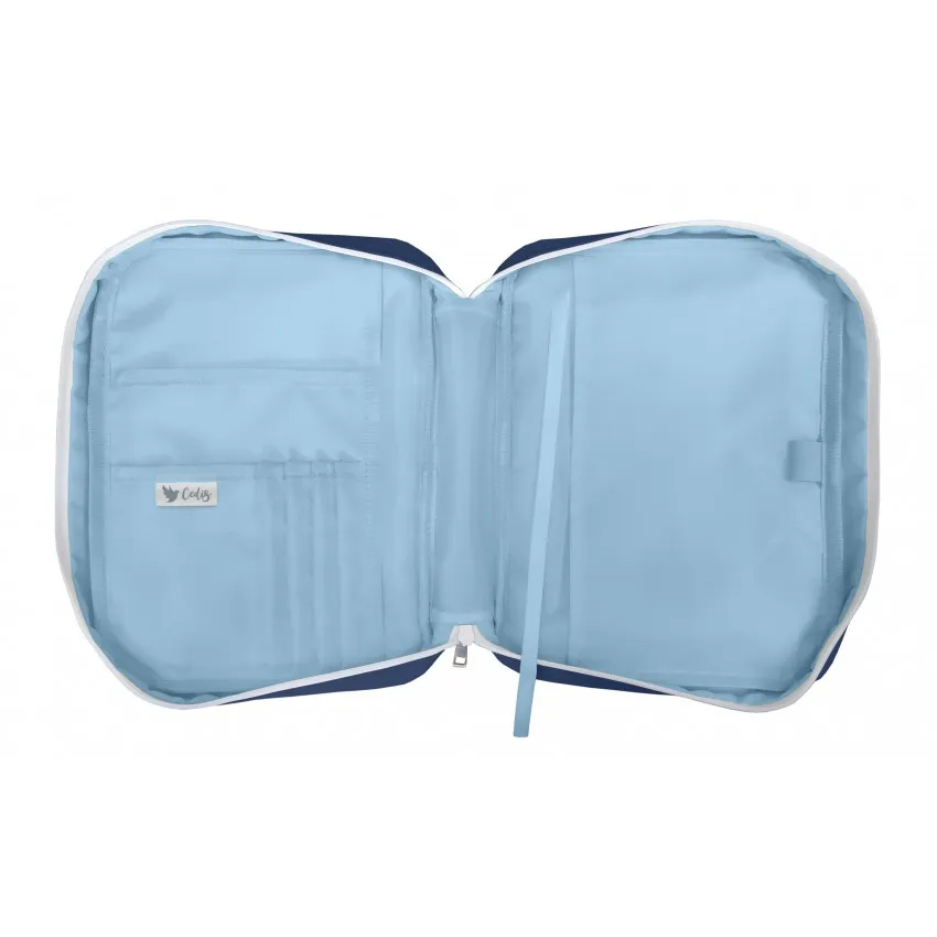 Pochette Bible M « Jésus est le chemin » bleue