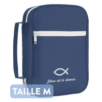 Pochette Bible M « Jésus est le chemin » bleue