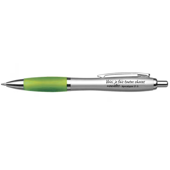 Sylo à bille - Encre bleue - Mot d'ordre 2026, vert