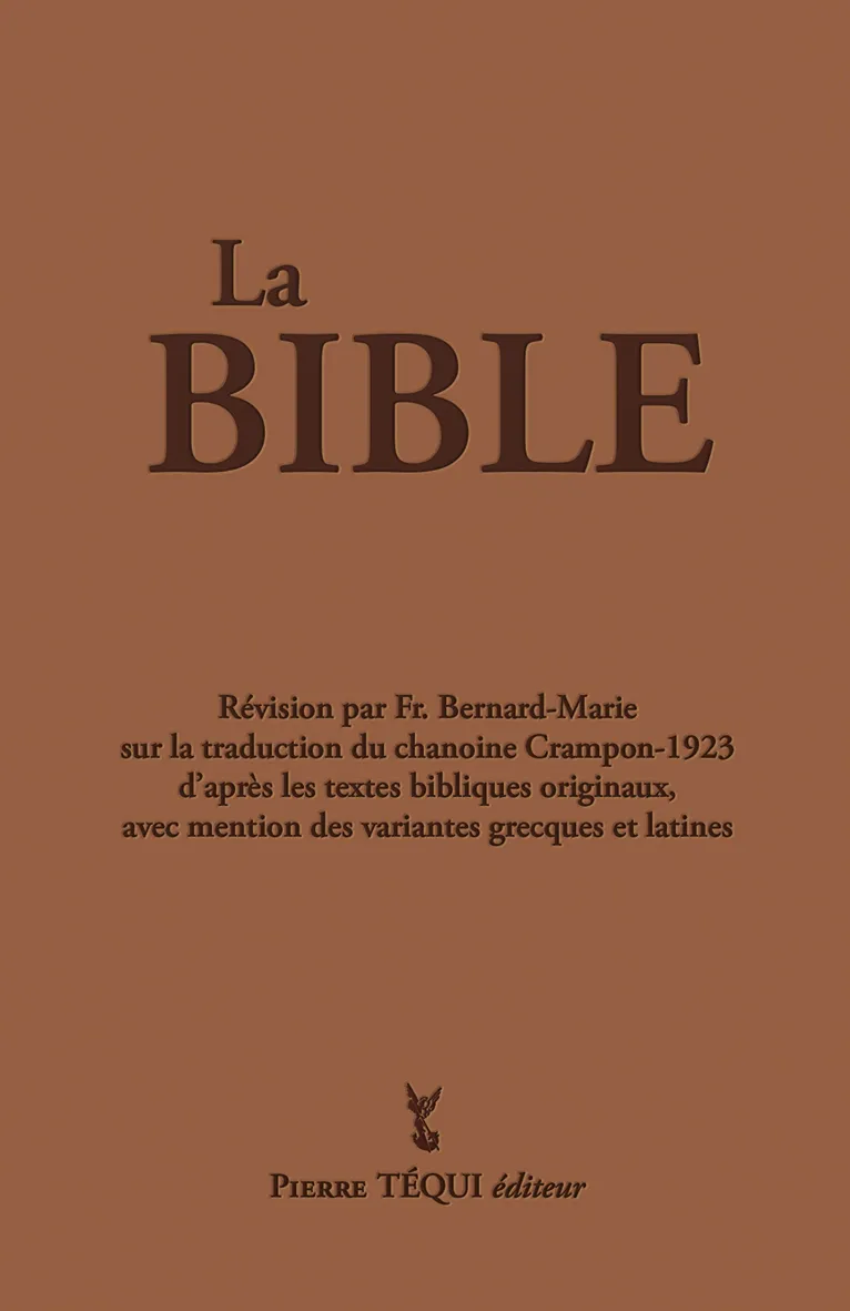 Bible Crampon 1923 révisée 2023 - couverture marron