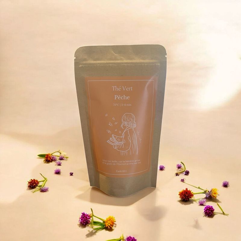 Thé vert Pêche - Sachet de 50g
