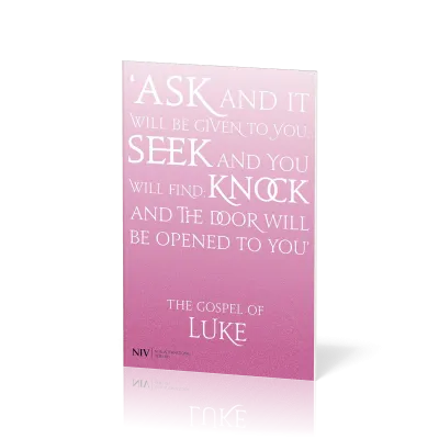 Anglais, Évangile de Luc NIV, rose - Gospel of Luke NIV