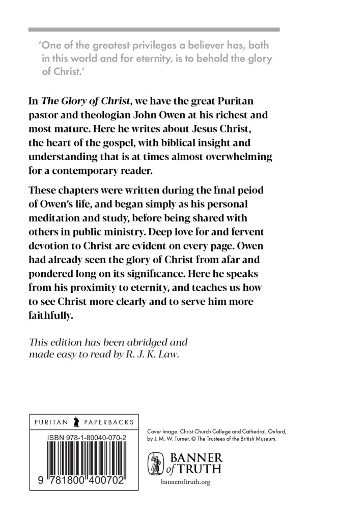 Glory of Christ (The) - Abridged and Made Easy to Read by R.J.K. Law
