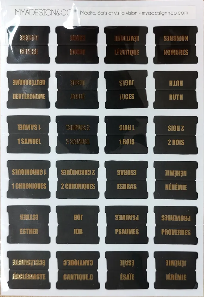 Cavaliers bibliques noir et or