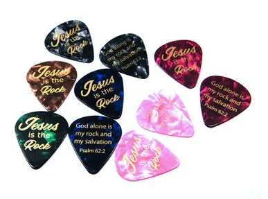 Médiator pour guitare "Jesus is the Rock"