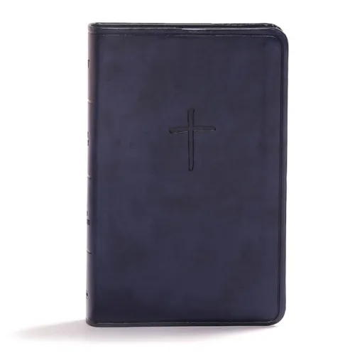 Anglais, Bible KJV, compact, similicuir, bleu marine - KJV Compact Bible, Navy Leathertouch
