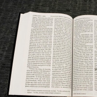 Anglais, Bible, NKJV, gros caractères, bordeaux