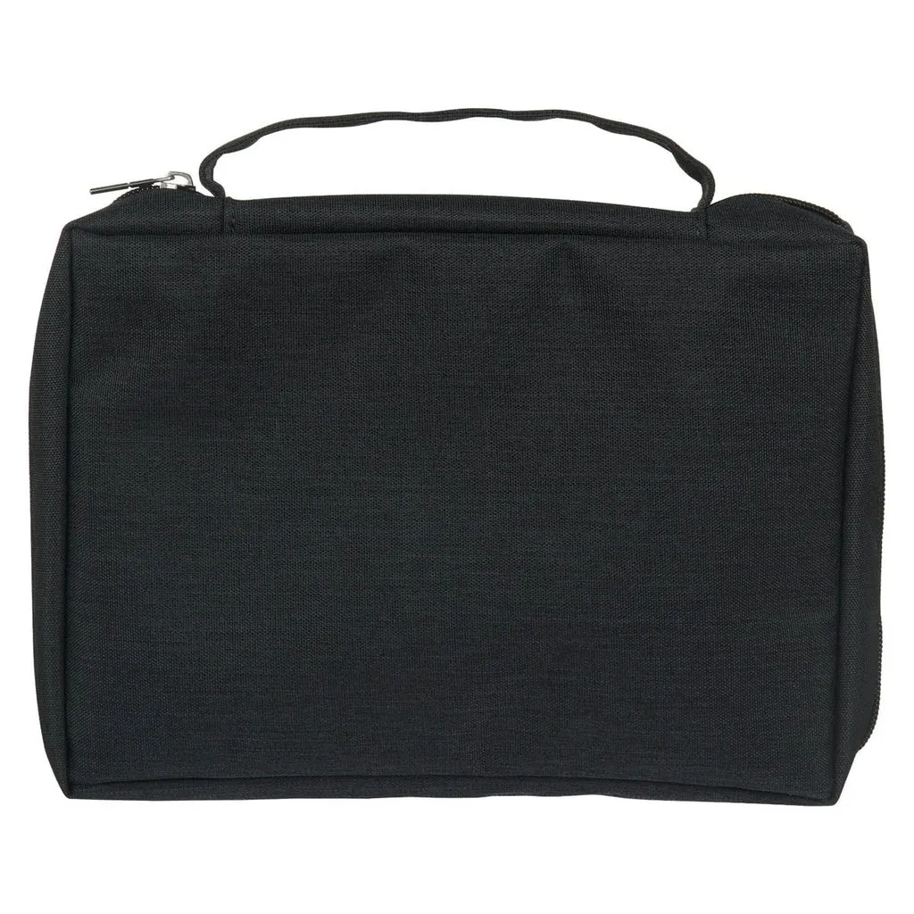 Pochette Bible, taille S, toile noire et ichthus